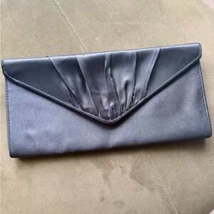 Jacqueline Ferrar Black Satin Clutch